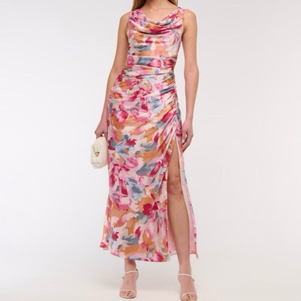 Abercrombie Cowl Neck Draped Maxi Dress